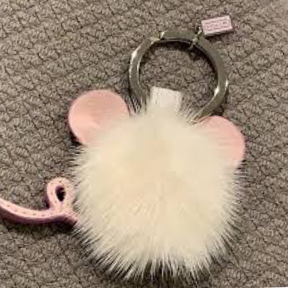 Coach Vintage Mink Mouse Keychain Fob RARE - Picture 5 of 5